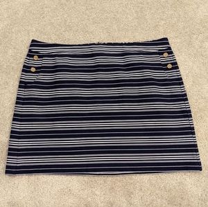 NWT Loft Navy Striped Skirt 🤍